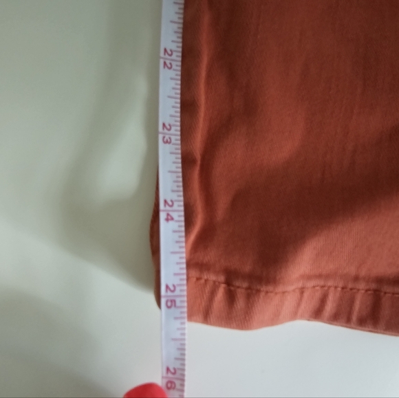 TORY BURCH Alexa Cropped Skinny Jeans Coral Pink Low Rise Stretch - Picture 10 of 16